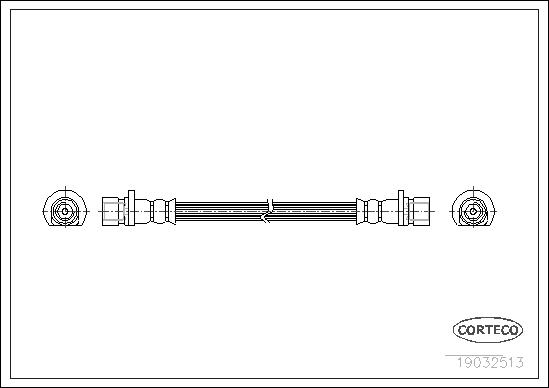 CORTECO Bremsschlauch 19032513 Hinterachse für HONDA