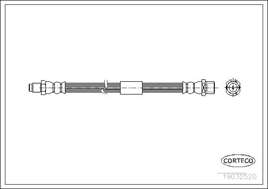 CORTECO Bremsschlauch 19032520 Hinterachse für SAAB