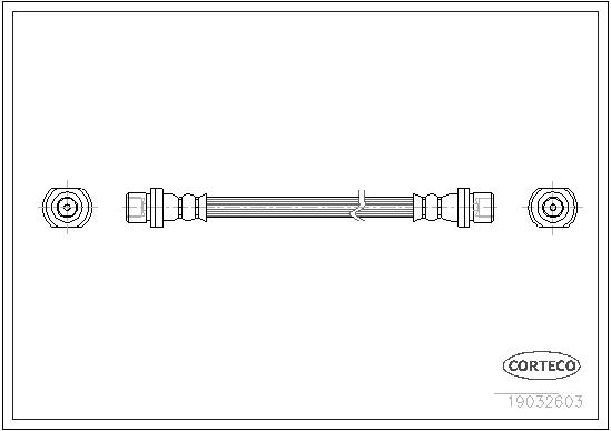 CORTECO Bremsschlauch 19032603 Hinterachse für TOYOTA
