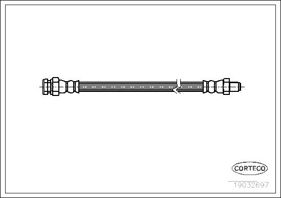 CORTECO Bremsschlauch 19032697 Hinterachse für NISSAN