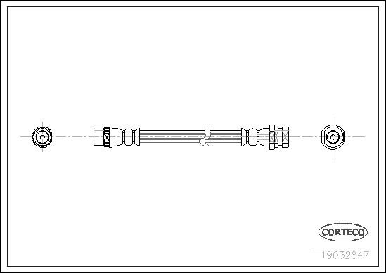 CORTECO Bremsschlauch 19032847 für Vaughall NISSAN RENAULT