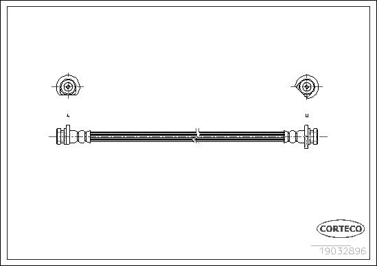 CORTECO Bremsschlauch 19032986 Hinterachse rechts für HONDA