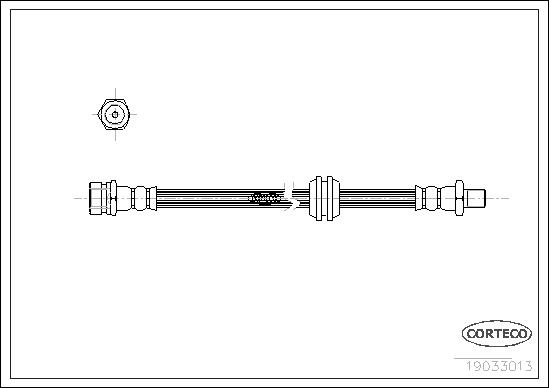 CORTECO Bremsschlauch 19033013 Vorderachse für KIA