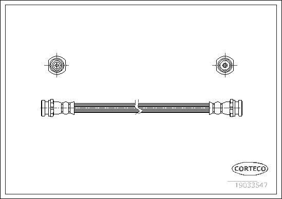 Corteco Bremsschlauch 19033547 Hinterachse Für Nissan