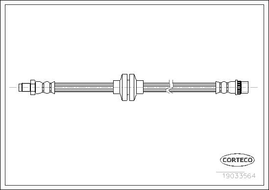 CORTECO Bremsschlauch 19033564 Vorderachse für RENAULT
