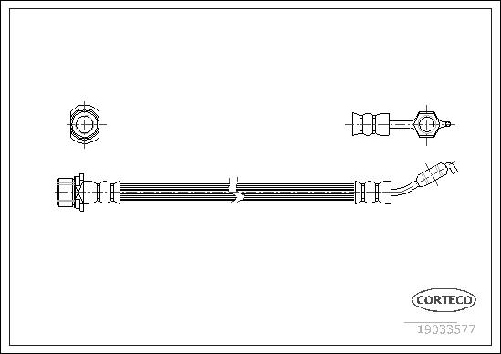 CORTECO Bremsschlauch 19033577 Hinterachse für TOYOTA