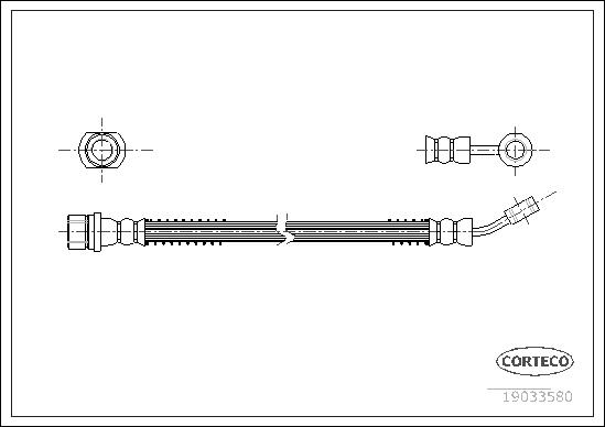 CORTECO Bremsschlauch 19033580 Vorderachse für KIA