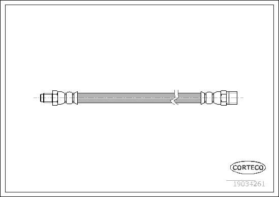 CORTECO Bremsschlauch 19034261 Vorderachse für Mercedes
