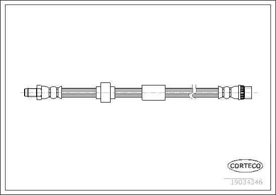CORTECO Bremsschlauch 19034346 Vorderachse für Opel RENAULT