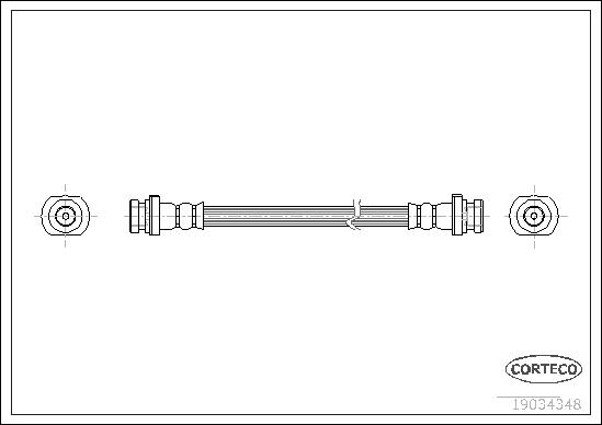 CORTECO Bremsschlauch 19034348 Hinterachse für NISSAN