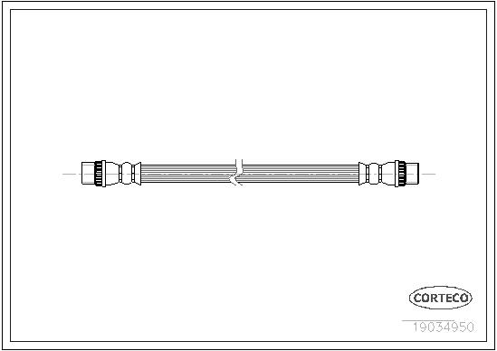 CORTECO Bremsschlauch 19034950 Hinterachse für Peugeot