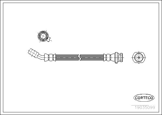 CORTECO Bremsschlauch 19035051 Hinterachse für NISSAN