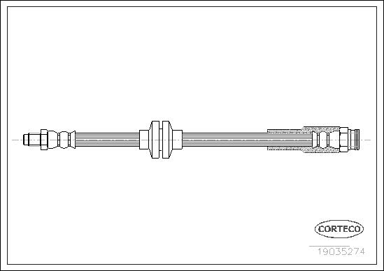 CORTECO Bremsschlauch 19035274 für Fiat