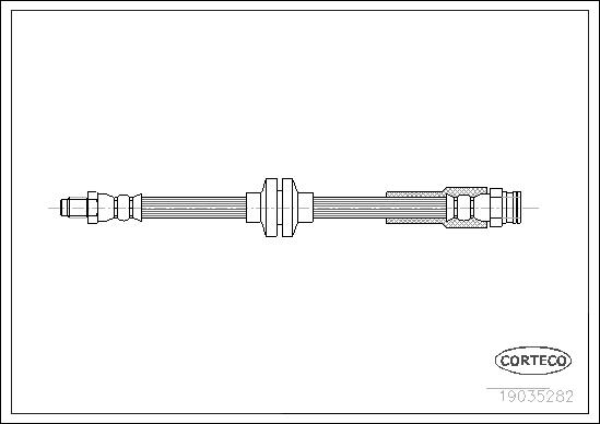 CORTECO Bremsschlauch 19035282 Hinterachse für Peugeot
