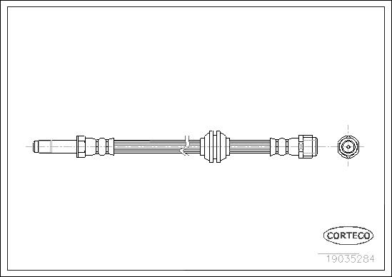 CORTECO Bremsschlauch 19035284 Vorderachse für Mercedes