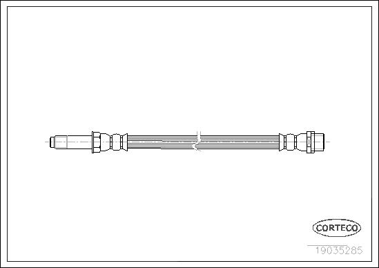 CORTECO Bremsschlauch 19035285 hinten für Mercedes VW