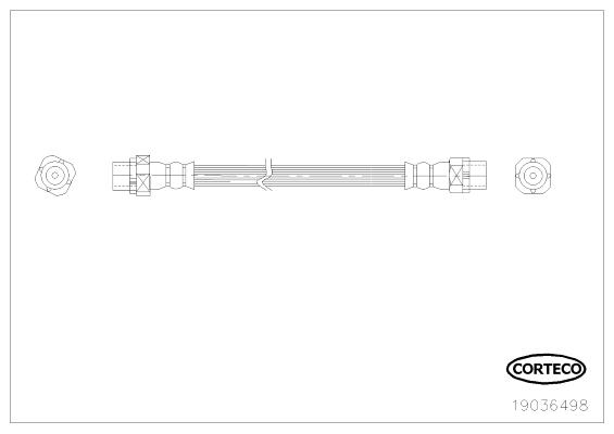 CORTECO Bremsschlauch 19036498 Hinterachse für BMW