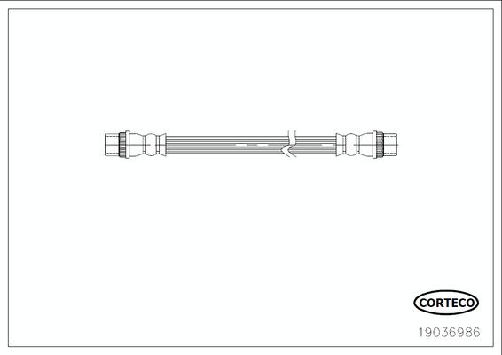 CORTECO Bremsschlauch 19036986 Hinterachse für RENAULT