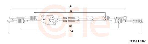 COFLE Seilzug, Schaltgetriebe 2cbfo007 für Ford