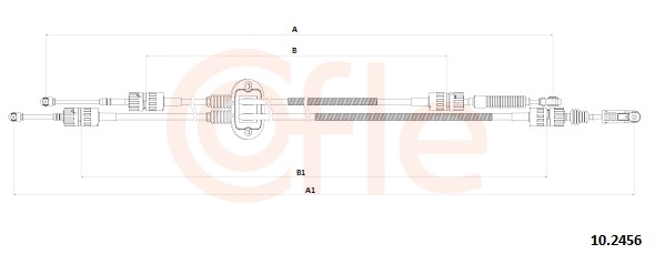 COFLE Seilzug, Schaltgetriebe 102456 für Ford