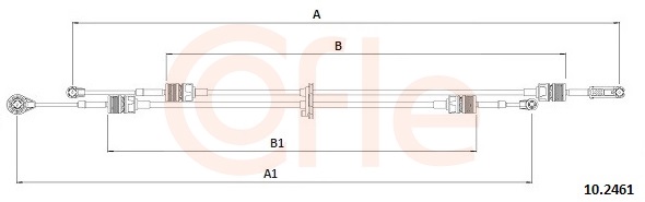 COFLE Seilzug, Schaltgetriebe 102461 für Ford