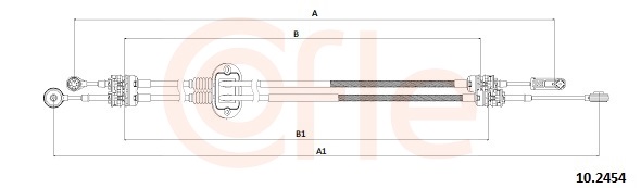 COFLE Seilzug, Schaltgetriebe 102454 für Ford
