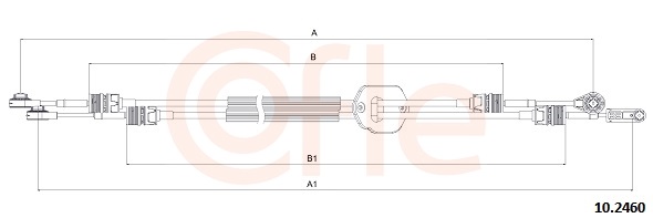 COFLE Seilzug, Schaltgetriebe 102460 für Ford