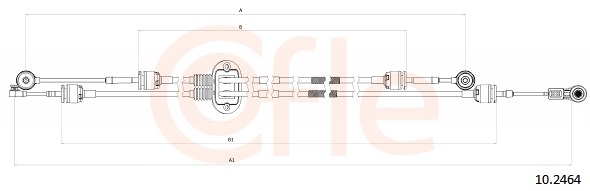 COFLE Seilzug, Schaltgetriebe 102464 für Ford