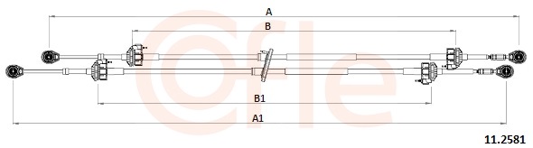 COFLE Seilzug, Schaltgetriebe 112581 für Suzuki Opel