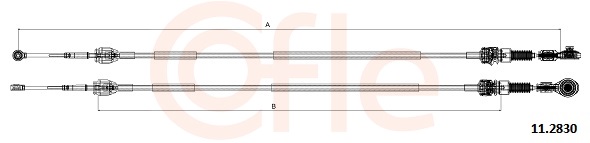 COFLE Seilzug, Schaltgetriebe 112830 für RENAULT