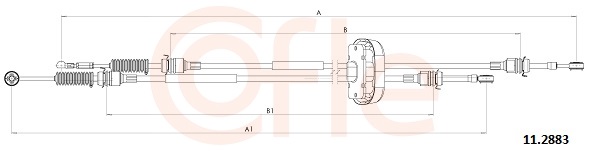 COFLE Seilzug, Schaltgetriebe 112883 für Opel RENAULT NISSAN