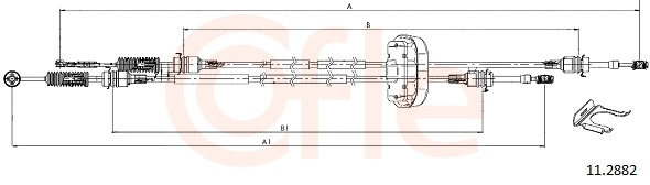 COFLE Seilzug, Schaltgetriebe 112882 für Opel NISSAN