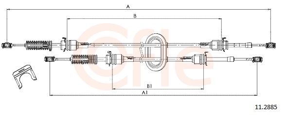 COFLE Seilzug, Schaltgetriebe 112885 für Opel NISSAN