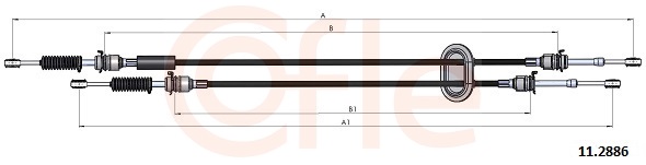 COFLE Seilzug, Schaltgetriebe 112886 für RENAULT