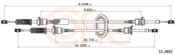 COFLE Seilzug, Schaltgetriebe 112892 für RENAULT