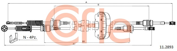 COFLE Seilzug, Schaltgetriebe 112893 für RENAULT