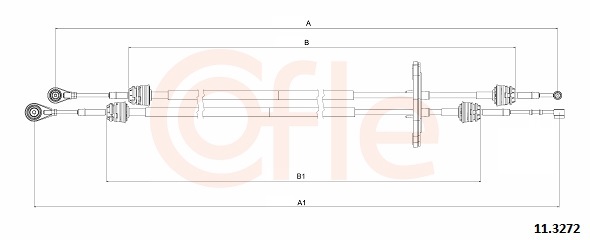 COFLE Seilzug, Schaltgetriebe 113272 für Fiat