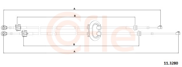 COFLE Seilzug, Schaltgetriebe 113280 für Citroën