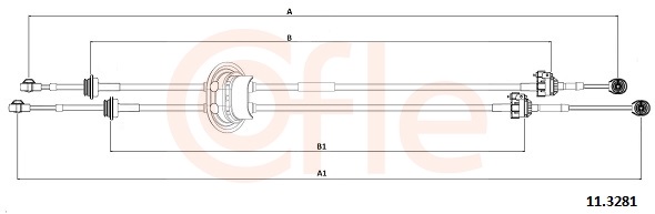 COFLE Seilzug, Schaltgetriebe 113281 für Citroën