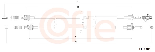 COFLE Seilzug, Schaltgetriebe 92113301 für Fiat Peugeot