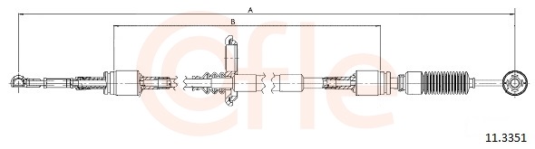 COFLE Seilzug, Schaltgetriebe 113351 für Mercedes