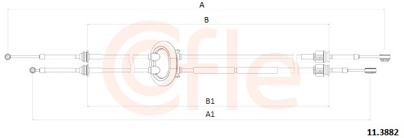COFLE Seilzug, Schaltgetriebe 113882 für Peugeot