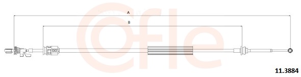 COFLE Seilzug, Schaltgetriebe 113884 rechts für Citroën