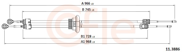 COFLE Seilzug, Schaltgetriebe 113886 für Peugeot