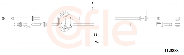 COFLE Seilzug, Schaltgetriebe 113885 für Peugeot