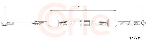 COFLE Seilzug, Schaltgetriebe 127231 für Fiat