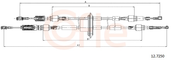 COFLE Seilzug, Schaltgetriebe 127250 für Fiat
