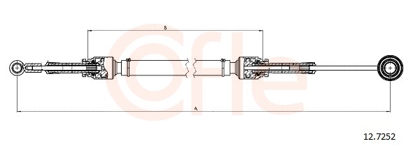 COFLE Seilzug, Schaltgetriebe 127252 für Fiat