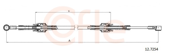 COFLE Seilzug, Schaltgetriebe 127254 für Fiat LANCIA