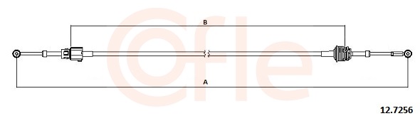 COFLE Seilzug, Schaltgetriebe 127256 für Fiat